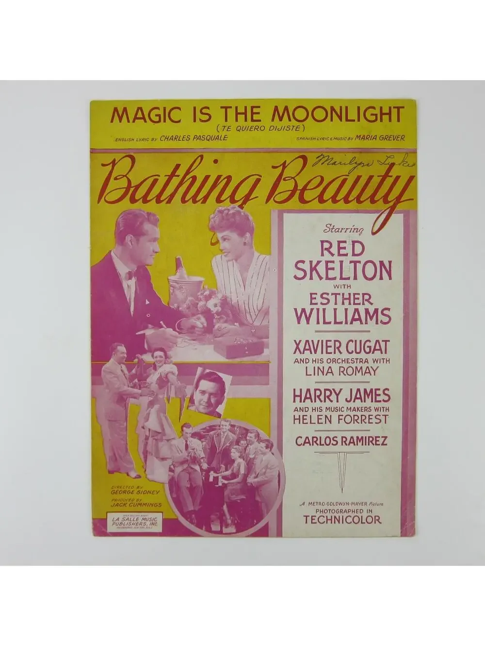 Sheet Music Magic Is The Moonlight Bathing Beauty Red Skelton Vintage 1944